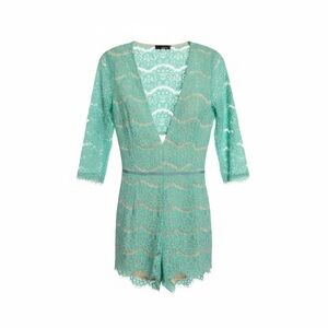 Elegant Mint Lace Romper